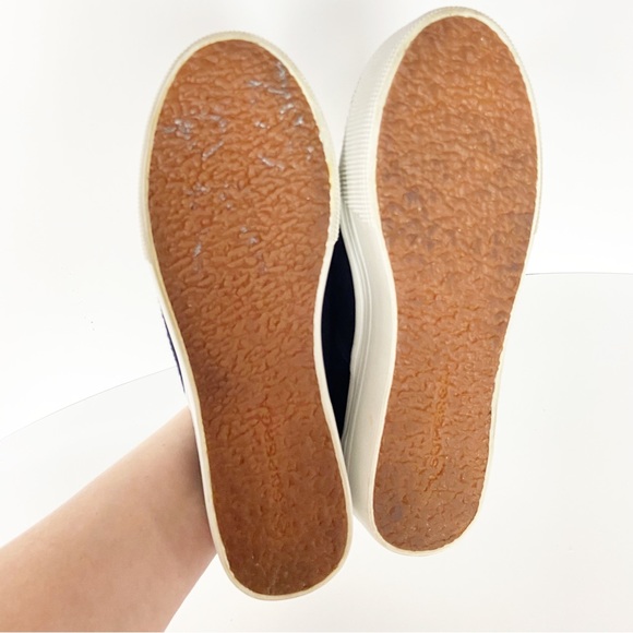 Superga Platform Black Fabric Slip On Sneakers Size 37.5 (Women's Size 7) - Picture 8 of 10